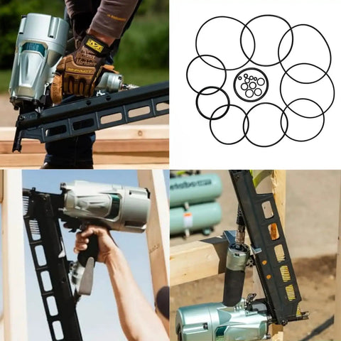 Framing Nailer O Ring Repair Kit For NR83A NR83A2 NR83A2S And 9021NS Pneumatic Nailer Full Seal Replacement Set with all O rings for body and trigger restores air tight performance.