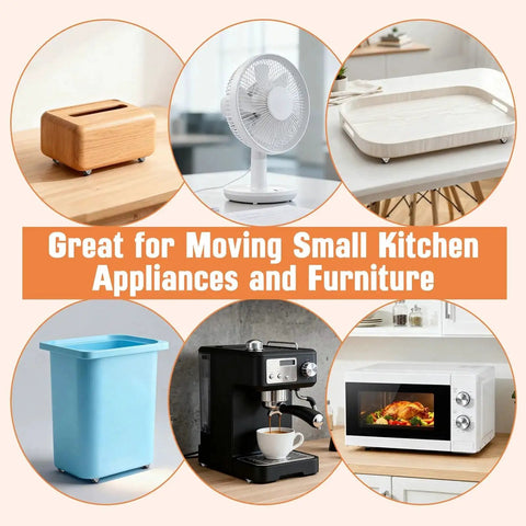 0.5 Inch Mini Low Profile Caster Wheels With Self Adhesive Steel Plate Quiet Rubber Rolling Wheels For Small Kitchen Appliances Drawer Or Storage Box Tiny DIY Projects Brown 4 Pcs Set used on small appliances and furniture