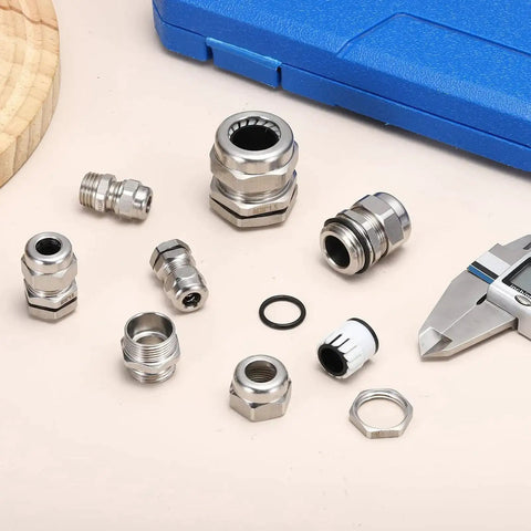 Half Inch NPT Cable Glands IP68 Waterproof Strain Relief Cord Grip Connector for 6-12mm Wire Diameter, pack of 4