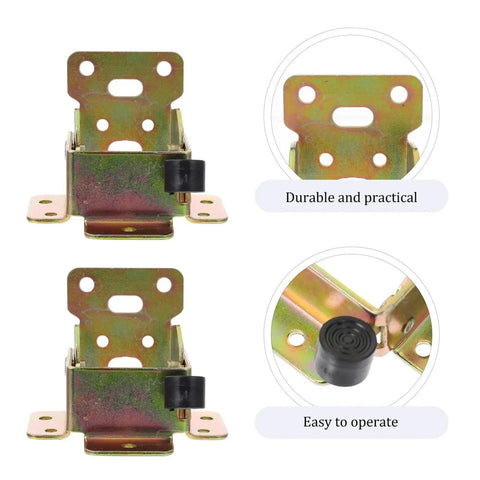 2 Pack Folding Table Leg Hinges for Beds and Furniture Support, Built Tough Iron Brackets With Self Lock Hinges, side view