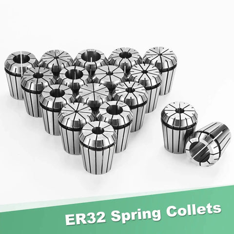 ER32 Spring Collet Chuck 12mm Clamping Diameter for CNC Milling Drilling Engraving Lathe Tools, premium 40Cr steel, displayed in group