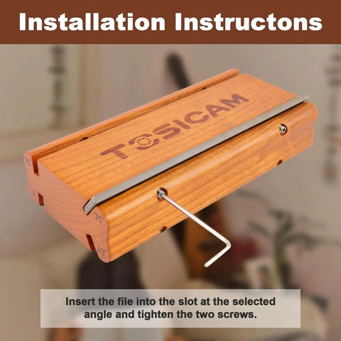 Guitar Fret Bevel File 4 In 1 With Fret Bevel Angles 3 Degrees 23 Degrees 35 Degrees And 90 Degrees for fret sprout removal