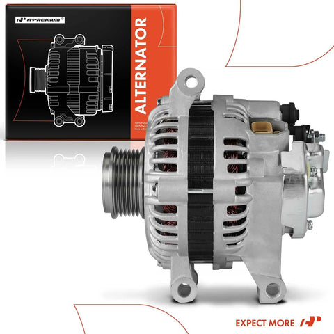 Alternator Replacement For Mazda MPV 2000 2001 2.5L V6, 12V 100A Output, 6-Groove Pulley, Clockwise Rotation, with packaging