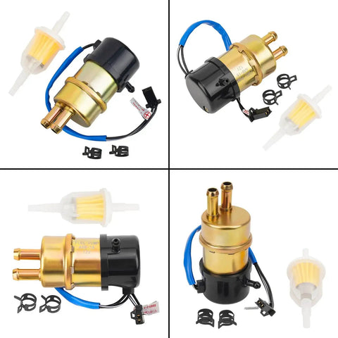 12V Electric Fuel Pump For Honda VT750C Shadow ACE 750 And CBR600F VT1100C3 1987 To 1994, 42 LPH Flow, with fuel filter