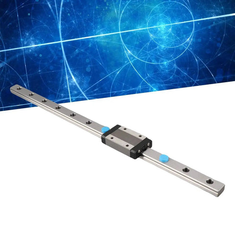300mm Mini Linear Rail And Sliding Guide For 3D Printer And CNC Machine, built tough rail system on cosmic blueprint background