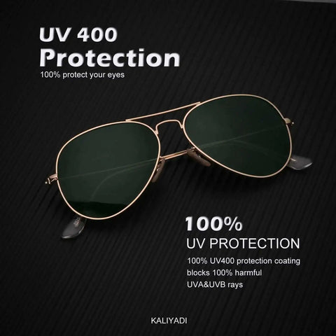 Classic Aviator Polarized Sunglasses For Men And Women Driving Sun Glasses UV Block 3 Pack Set 58mm Lenses All Day Eye Protection Dope Retro Style For Any Adventure with gold frames on black background