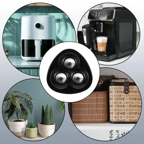 Eight Pack Self Adhesive Caster Wheels For Heavy Appliances With 360 Degree Swivel Rollers And Strong Grip Pads in use with appliances