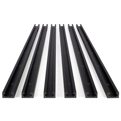 Pro Grade 48 Inch Universal T Track For Woodworking Double Cut Jig Profile With Predrilled Mounting Holes Anodized Aluminum T Track Set