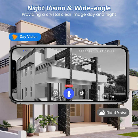 Doorbell Camera M52 Outdoor Indoor 1080 HD Night Vision With Four Infrared Lights 120 Degree Wide View Motion Detection Alerts