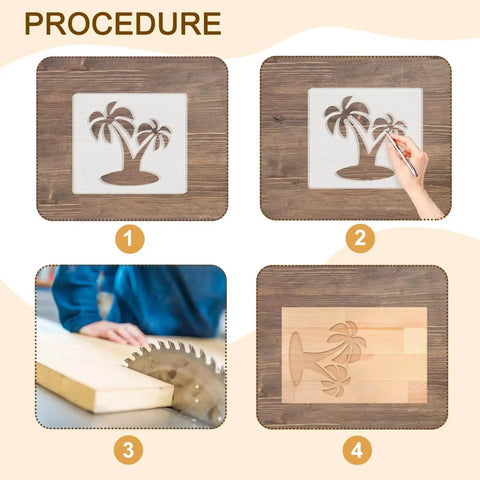 Stand Up Tree Router Template palm tree router template for Woodworking Projects 🍁