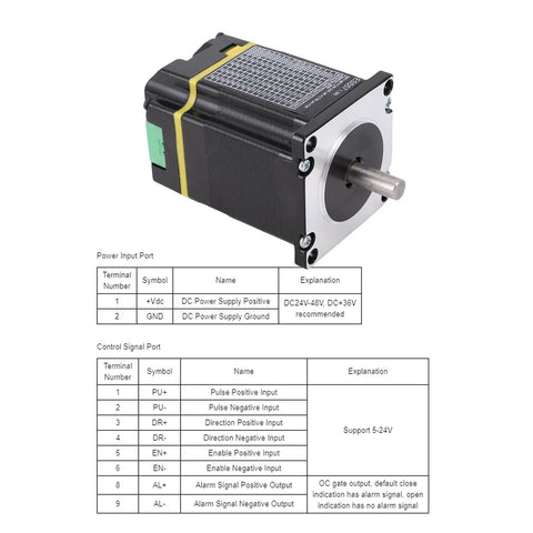 Integrated Closed Loop Stepper Motor With Built In Encoder For CNC Engraving Machines And 3D Printers, front view, 1.5 Nm torque