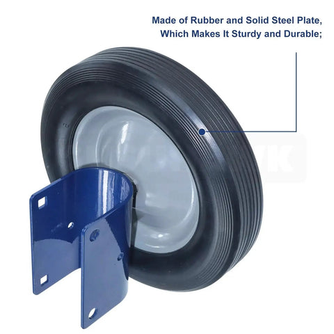 2 Pack Gate Wheel For Round Tube Gates One And Five Eighths Inch To Two Inch Diameter Durable Rubber And Solid Steel Plate Wheel.