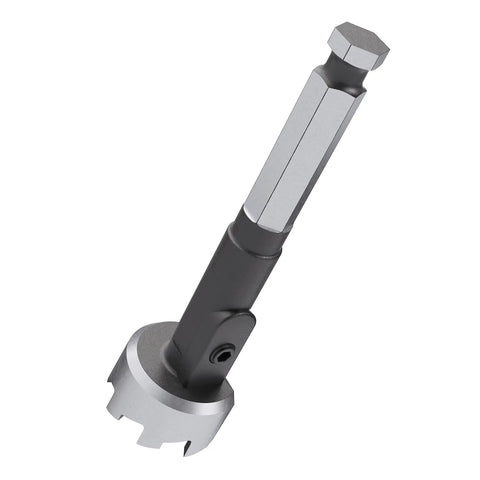 Pro Grade Self-Feed Drill Bit For Woodworking, 1-3/8 Inch, Single-Cutter Boring Bit With Aggressive Feed Screw Thread - Greycore Tools