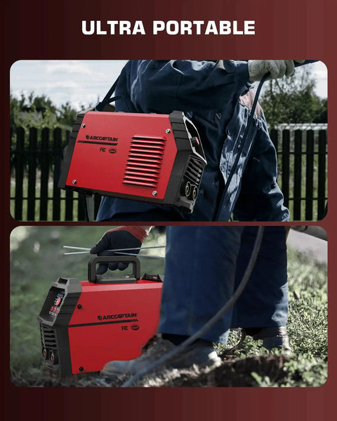 Dual Arc And Lift TIG Welder With Synergic Control, 200A MMA Inverter Welder, portable machine used outdoors
