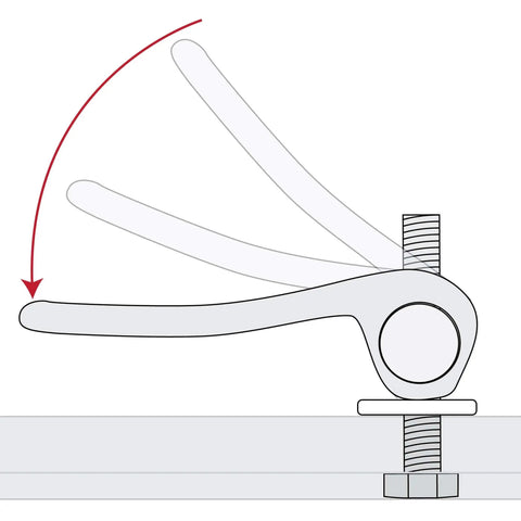 Illustration of Cam Action T Track Quick Release Hold Down Clamp For Jigs, Fixtures And Shop Fences, 2 3 Eighths Inch Capacity