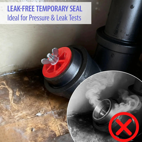 One And A Half Inch Mechanical End Of Pipe Gripper Plug For Pressure Testing And Temporary Sealing installed on pipe