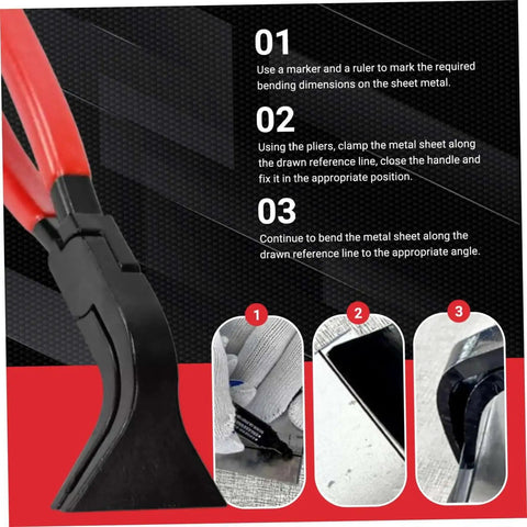 45 Degree Sheet Metal Bender Hand Seamer With Non Slip Grip Heavy Duty High Carbon Steel Pliers for HVAC Duct and Sheet Metal Work