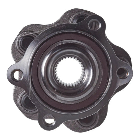 Front view of Rear Wheel Bearing And Hub Assembly For AWD SUVs Fits Nissan Pathfinder 2013 To 2020 Murano 2015 To 2023 Infiniti QX60 2014 To 2020 Infiniti JX35 5 Lug Hub
