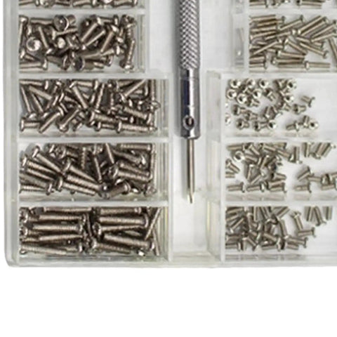 6X Metric Screw Kit Set With M1.2 M1.4 M2 Micro Screws, 500 Pieces In A Portable Dustproof Case, 18 Sizes Displayed
