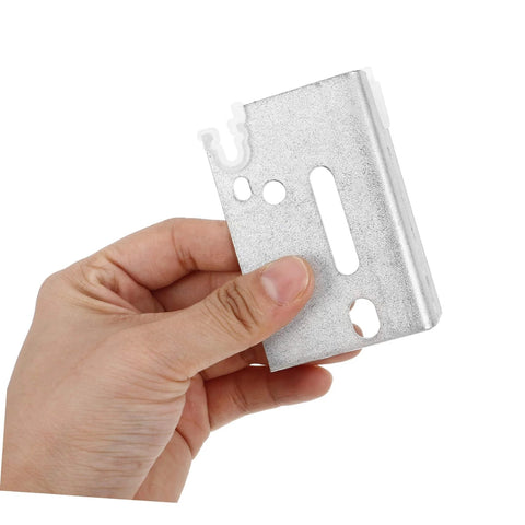 Person holding Heavy Duty Track Jamb Bracket For Sliding Doors Steel Construction With Easy Install Built Tough Durable Hardware