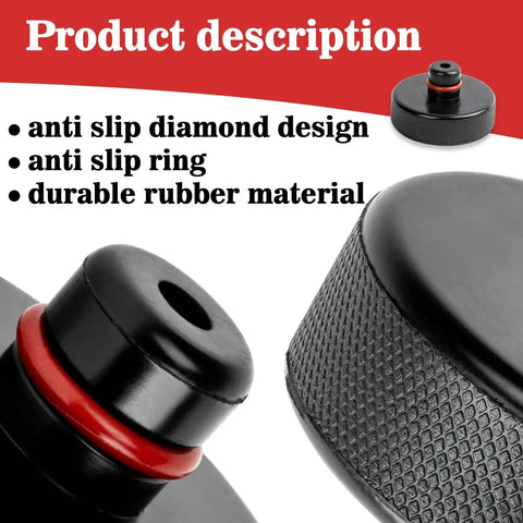Close-up of Tesla Jack Pad Set 4 Pack Lifting Pucks For Models 3 Y X S Rubber Non Slip with anti-slip design