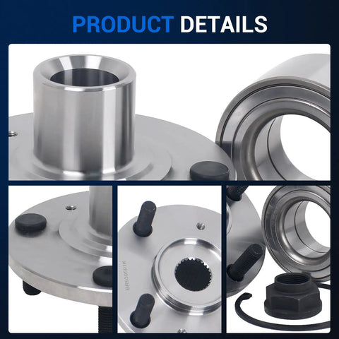 Front Wheel Hub And Bearing Assembly Replacement For 1998 1999 2000 2001 2002 Honda Accord 2.3L L4 Non ABS Close-up