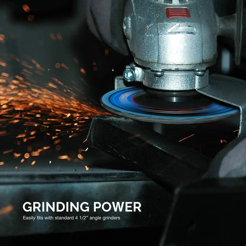 Zirconia Flap Discs For Four And A Half Inch Angle Grinder 60 Grit T29 Angled Flapper Wheel Seven Eighth Inch Arbor Ten Pack For Wood And Metal Sanding By Neiko Durable High Temp Grinding Discs in use