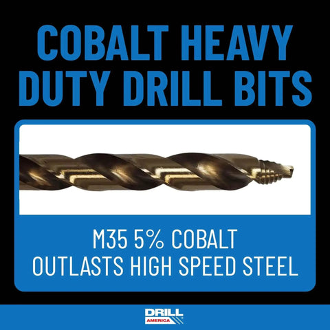 Gold Stepped Point Cobalt Drill Bit Set 29 Piece With Gold Oxide Finish For Quick Drilling In Acrylic Steel And Hard Metals