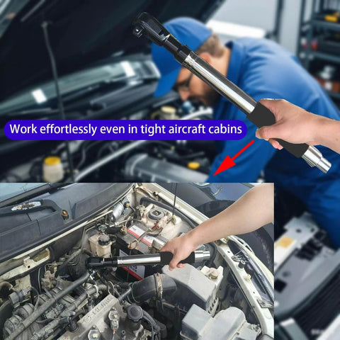 Offset Wrench Extender For 1/2 Inch Drive Impact Wrench being used on car engine