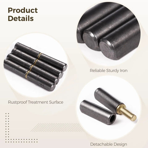 20 Pack Weld On Barrel Hinges 3 Inch For Swing Doors And Gates Heavy Duty Weldable Bullet Door Hinges In Carbon Steel