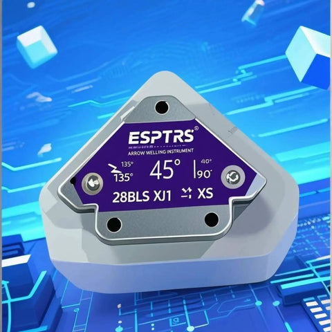 Arrow Welding Magnet For Precise Metalwork And Quick Setup Purple Finish With 28 Lbs Holding Power Multi Angle Positioning At 45 90 And 135 Degrees Durable Metal Construction Great For Welding Projects By ESPTRS on a digital background