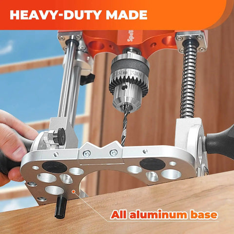 Portable Drill Guide With One Half Inch Chuck And Liner Ball Bearings, Adjustable 0 To 60 Degree Multi Angle Drill Guide for woodworking