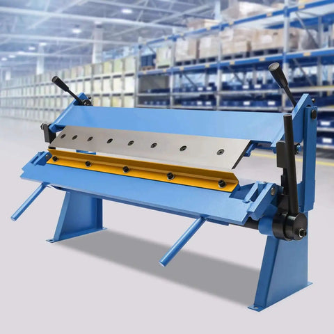 Hand Operated Sheet Metal Brake For 20 Gauge Mild Steel Bender With 1 To 24 Inch Capacity Desktop Pan And Box Style Removable Fingers
