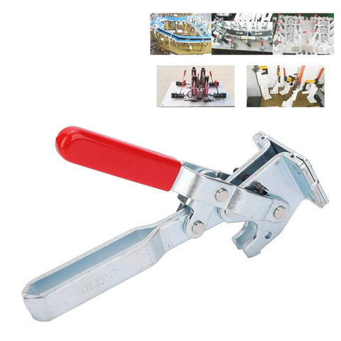 Beefy Vertical Toggle Clamp For Woodworking With 450 Kg Holding Capacity Heavy Duty Clamping Tool Quick Release Mechanism Galvanized Iron Construction Includes Screws Nuts And Gaskets