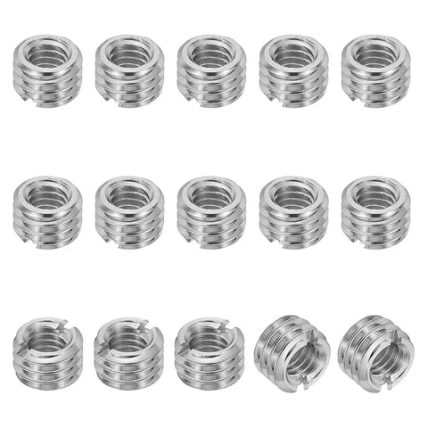 PATIKIL 316 stainless steel sleeve reducing nuts set, 15 pcs, M6 x 1 male to M4 x 0.7 female