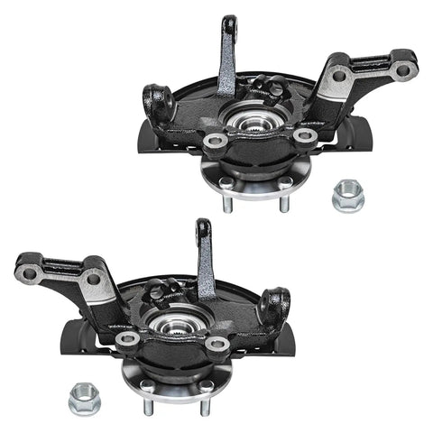 2 Front Steering Knuckles With Wheel Hub Bearings Assembly For 2002 2003 2004 2005 2006 Nissan Altima 2.5L Do It Yourself Front End Replacement Kit, 2-Pc Set, OEM-Quality Cast Iron