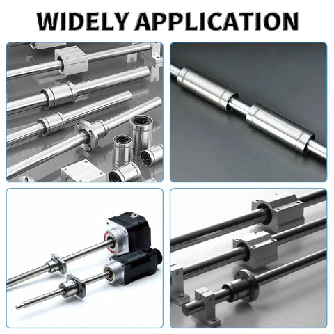 4 Pack LMK10UU Square Flange Linear Ball Bearing Set With Double Seal, 10mm ID, 19mm OD, 29mm Length For Smooth CNC