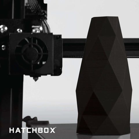 3D printed vase using Black 1.75mm PLA 3D Printer Filament, 1 Kg Spool With Dimensional Accuracy Plus Or Minus 0.03 Mm on a printer.