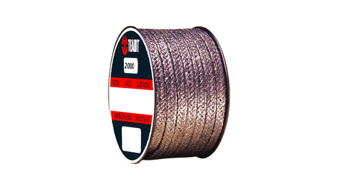 Teadit 2000 braided graphite packing spool, brown, 1 in size, 5 lb