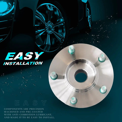Rear Wheel Hub And Bearing Assembly 5 Lug AWD 2007 2012 Mazda CX7 Replacement 2 Pack Bolt In Fit