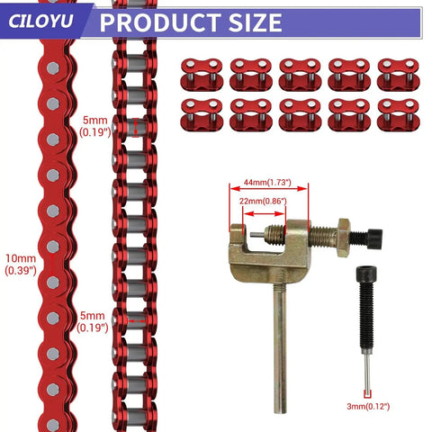 35 Chain Go Kart Roller Chain With Chain Breaker Replacement For Go Carts Mini Bikes Dirt Pit Bikes And Motorcycles Parts