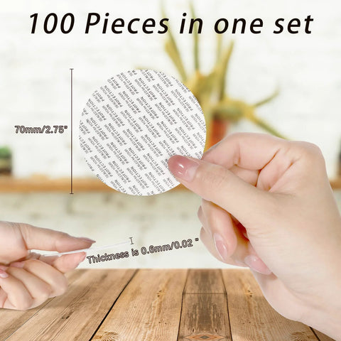 Round 70 mm foam lid liner, 0.6 mm thick, heat-resistant jar seal; 100 pieces, Amazon Kitchen.