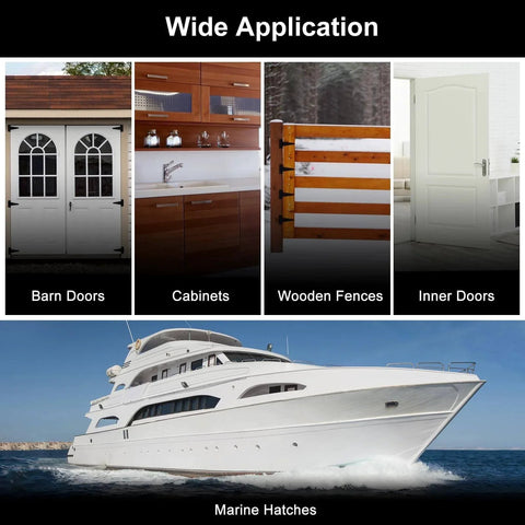 Wide application of Six Pack Marine Grade T Hinges Heavy Duty T Hinge 6x3 Inch Stainless Steel for doors, cabinets, fences, marine hatches