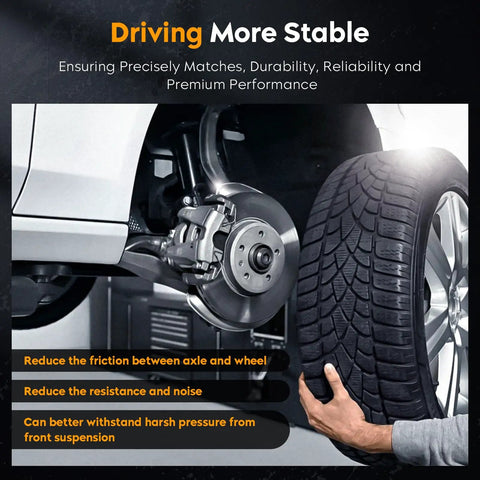 Passenger Side Front Right Wheel Bearing Hub Assembly Drop-In Ready Direct Fit for Jeep Grand Cherokee 2011-2015 and Dodge Durango 2011-2015 Steering Knuckle Replacement. Image shows a hand holding a tire beside a wheel assembly.