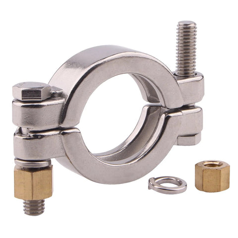 DERNORD sanitary clamp, 1.5 inch tri-clamp, stainless steel 304 with bolts, nuts and gasket