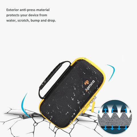 Water-resistant carrying case for Fluke 62 Max, 62 Max Plus, 64 Max and 59 Max Plus, featuring anti-press material and zipper closure.