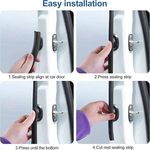 Installation steps for 20 Foot Automotive Door Weather Stripping Kit With Side Bulb Rubber Edge Trim Seal Gasket for car doors