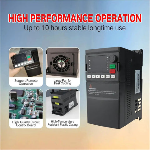 VFD Variable Frequency Drive 220V To 3 Phase Output No Brainer DIY Style Setup with intuitive panel and cooling fan