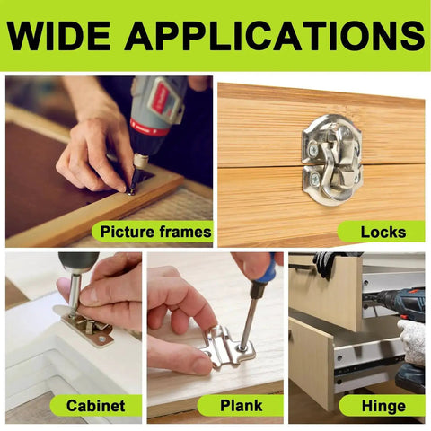 Uses for 620 Pcs M3 Wood Screws Kit With Phillips Flat Head Four Size Assortment 6 8 10 12 mm, shown in furniture and cabinetry