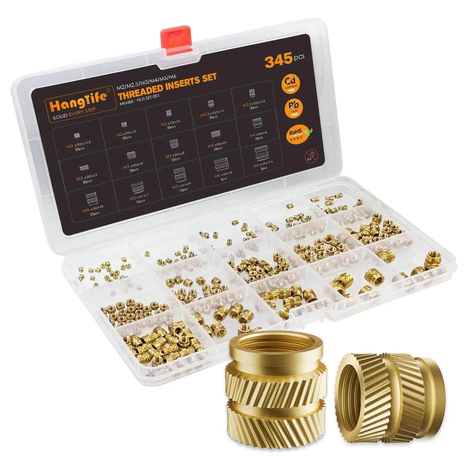 Ag34ik Insert Kit All In One Heat Set Threaded Inserts Kit For 3D Printi...